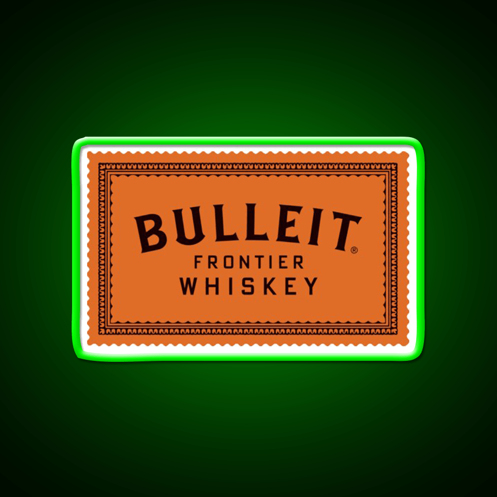Bulleit Bourbon Whiskey Drink Bar Led Neon Sign Wall Art Rgb Color - Shineneon