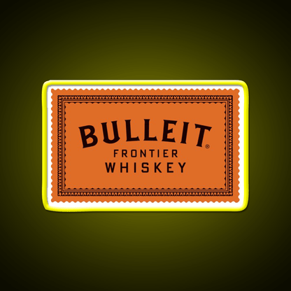Bulleit Bourbon Whiskey Drink Bar Led Neon Sign Wall Art Rgb Color - Shineneon