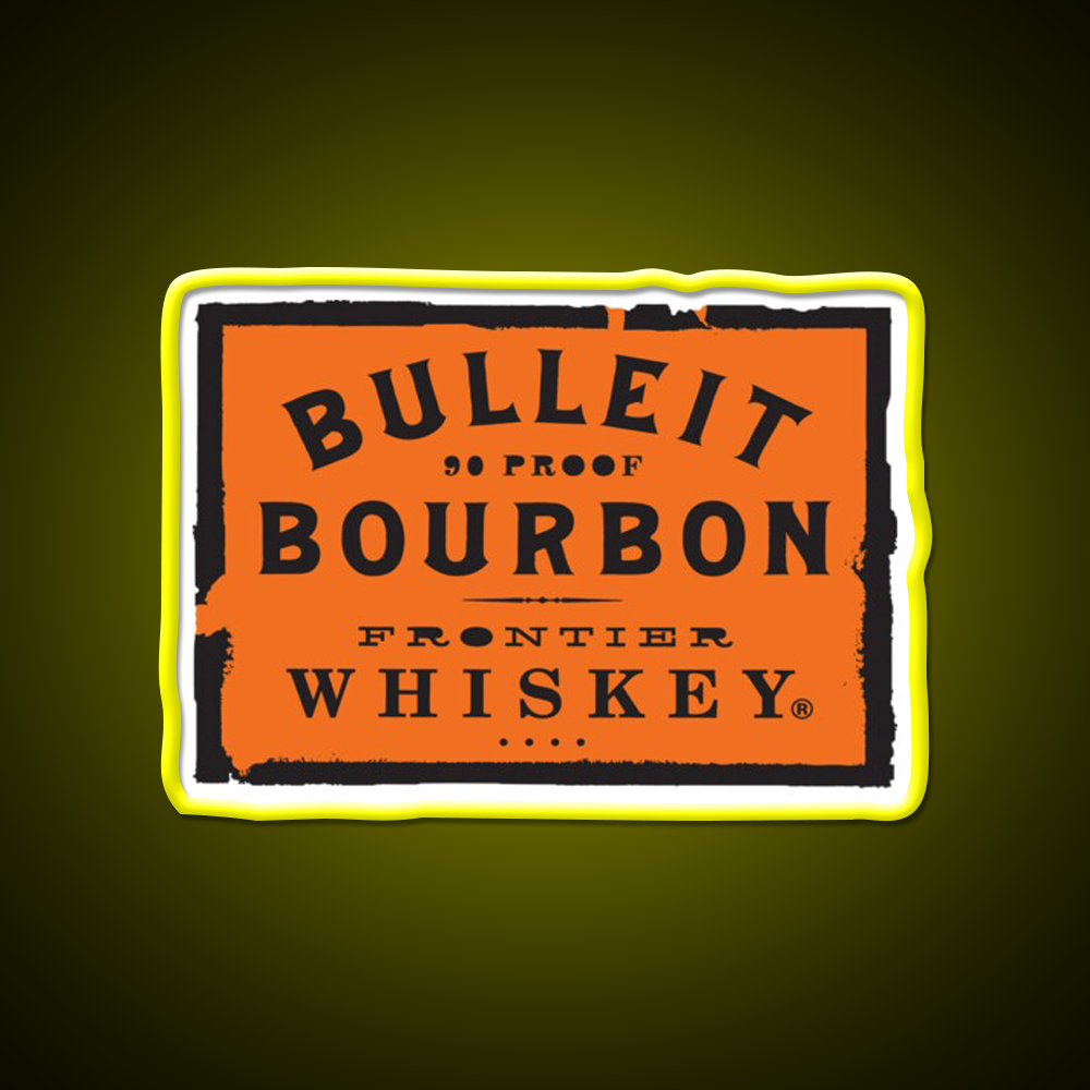 Bulleit Bourbon Whiskey Drink Bar Led Neon Sign Rgb Color