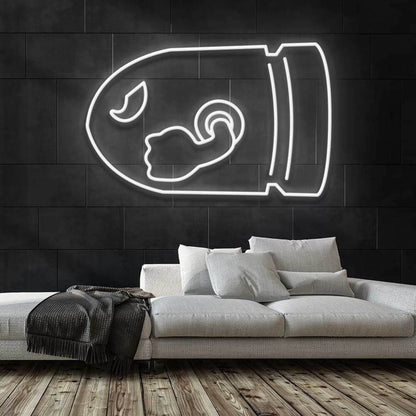 Bullet Bill Led Neon Sign For Video Game Fans | Shineneon