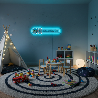 ShineNeon™ Retro Bullseye Comic Ledger LED Neon Sign - Superhero Wall Decor