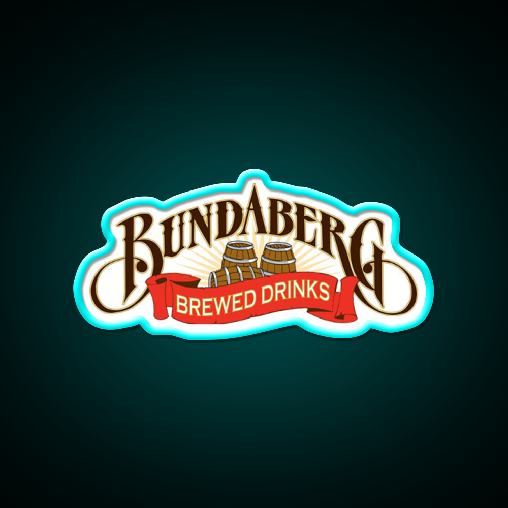 Bundaberg Brewed Drinks Beer Bar Decor Led Neon Sign Rgb Color - Size and dimension reference