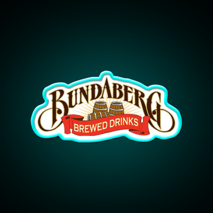 Bundaberg Brewed Drinks Beer Bar Decor Led Neon Sign Rgb Color - Size and dimension reference