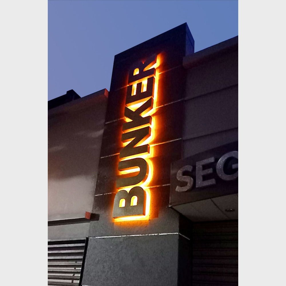 Bunker 3D Backlit Channel Letters Led Light Sign - Shineneon