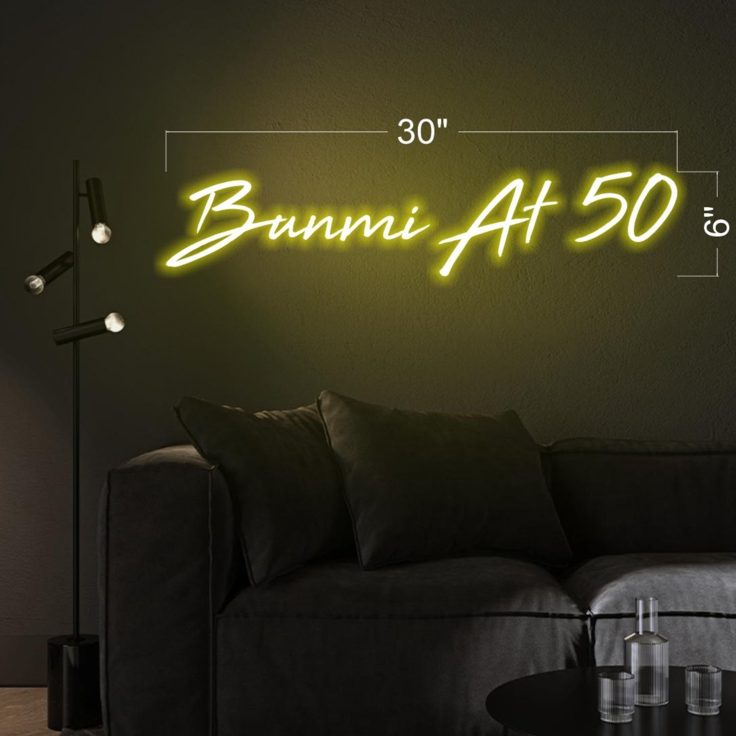 Bunmi At 50 Golden Led Neon Sign Home Celebration Decor | Shineneon