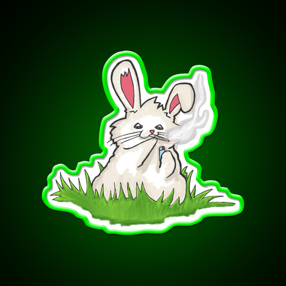 Bunny Hemp Inspired Green Leaf Led Neon Sign Rgb Color - LED neon sign view 8