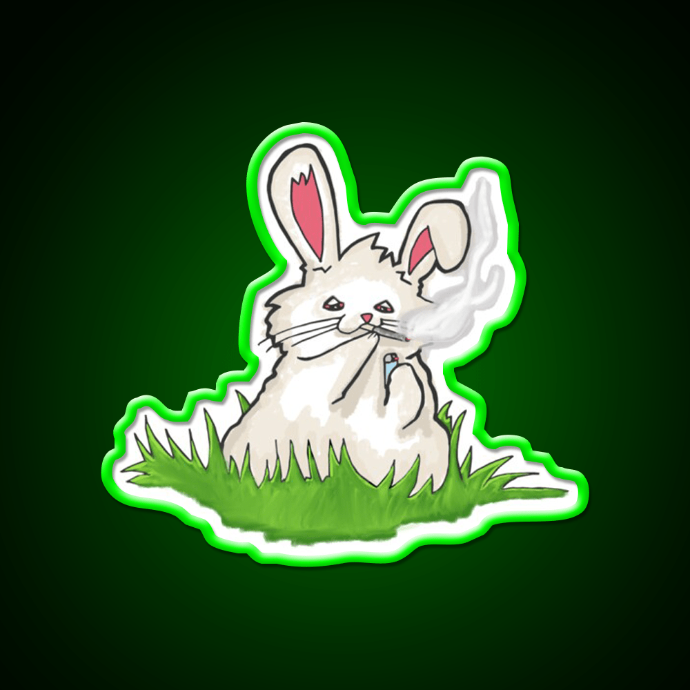 Bunny Hemp Inspired Green Leaf Led Neon Sign Rgb Color - Shineneon
