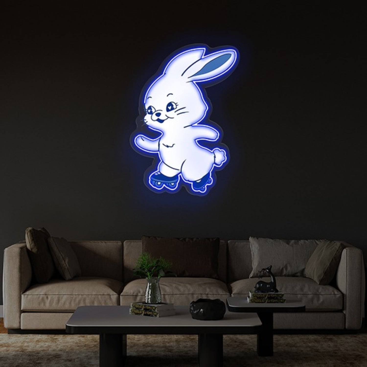 Bunny Uv Print Neon Sign Wall Art Decor | Shineneon