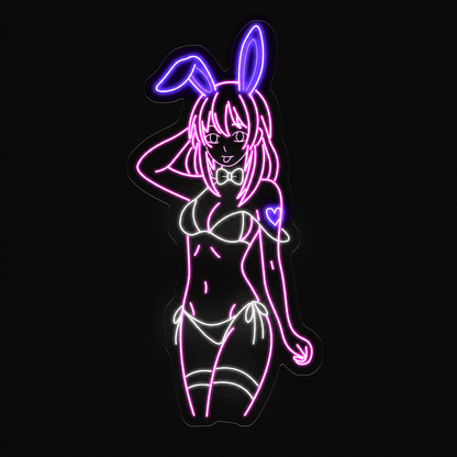 Bunny Girl Custom LED Neon Sign Picture Color