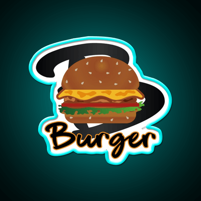 Burger America Fast Food Led Neon Sign For Burger Place Rgb Color - Shineneon
