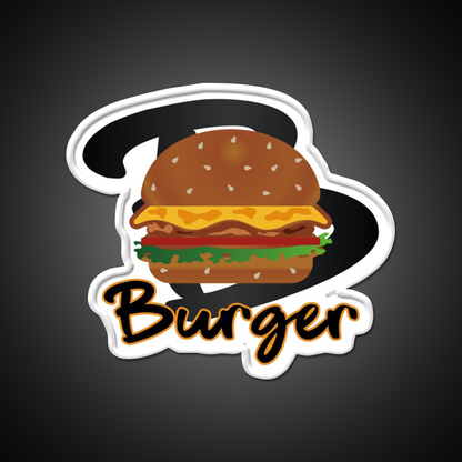 Burger America Fast Food Led Neon Sign For Burger Place Rgb Color