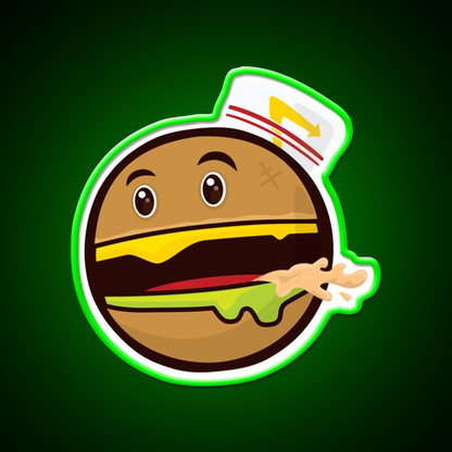 Burger Animal Fast Food Led Neon Sign For Burger Place Rgb Color