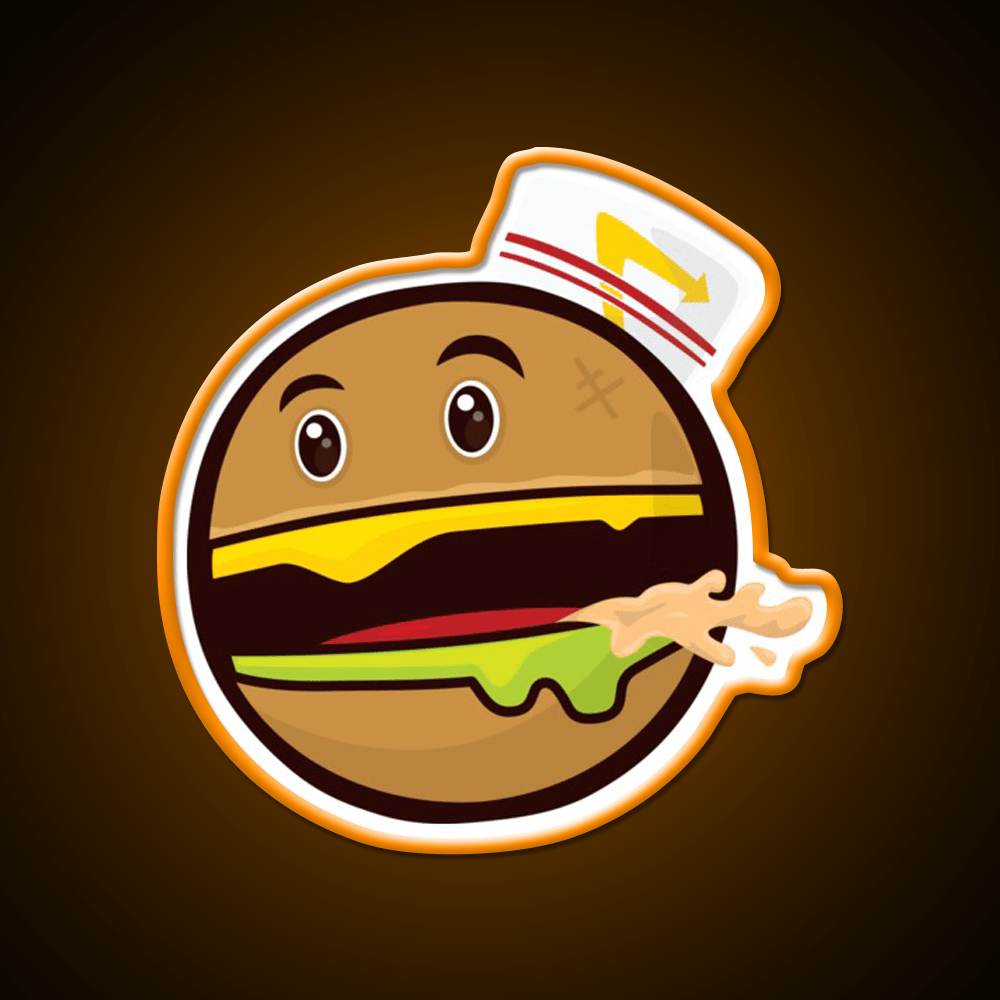 Burger Animal Fast Food Led Neon Sign For Burger Place Rgb Color - Shineneon