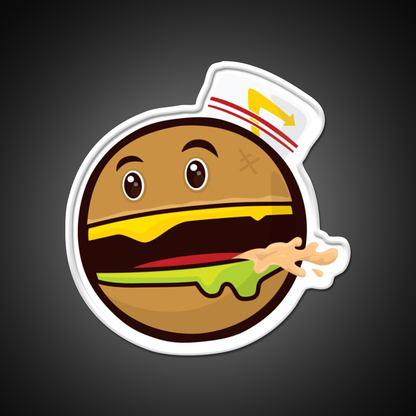 Burger Animal Fast Food Led Neon Sign For Burger Place Rgb Color