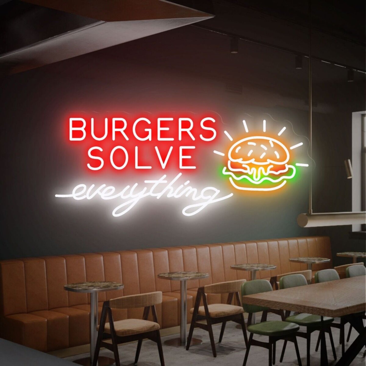 Burger Bakery Decor Sign Led Neon Sign Wall Decor Restaurants Cafes | Shineneon