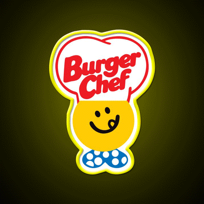 Burger Chef Defunct Chain Fast Food Led Neon Sign For Burger Place Rgb Color - Custom LED neon sign front view