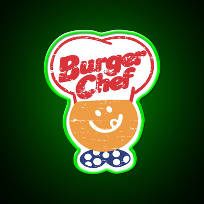 Burger Chef Fast Food Led Neon Sign For Burger Place Rgb Color