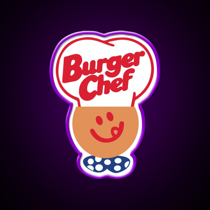 Burger Chef Fast Food Led Neon Sign For Burger Place Led Sign Rgb Color