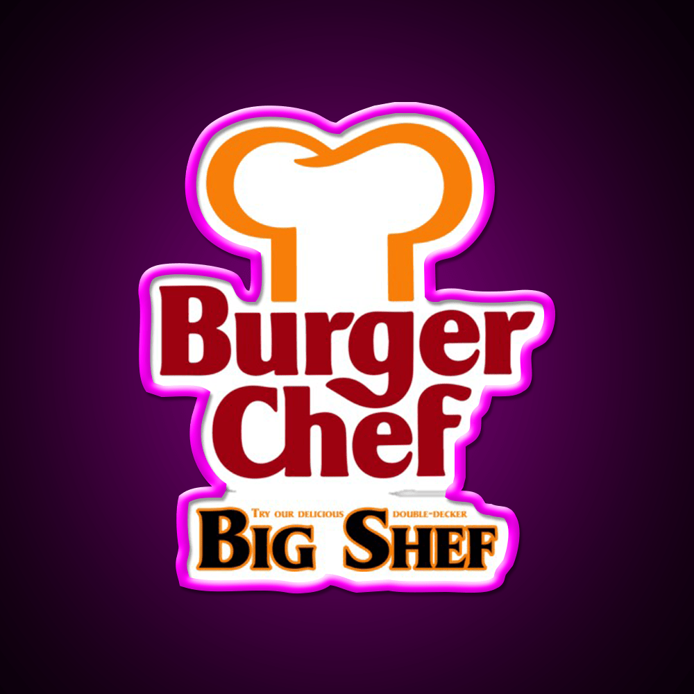 Burger Chef Fast Food Led Neon Sign For Burger Place Neon Sign Rgb Color - Shineneon