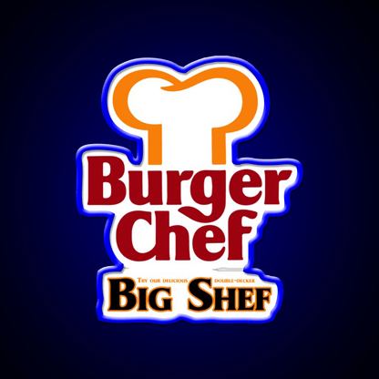 Burger Chef Fast Food Led Neon Sign For Burger Place Neon Sign Rgb Color - Shineneon