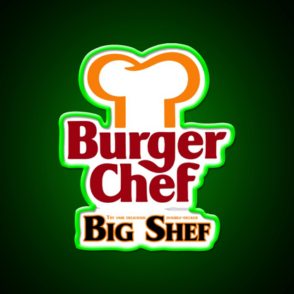 Burger Chef Fast Food Led Neon Sign For Burger Place Neon Sign Rgb Color - Shineneon