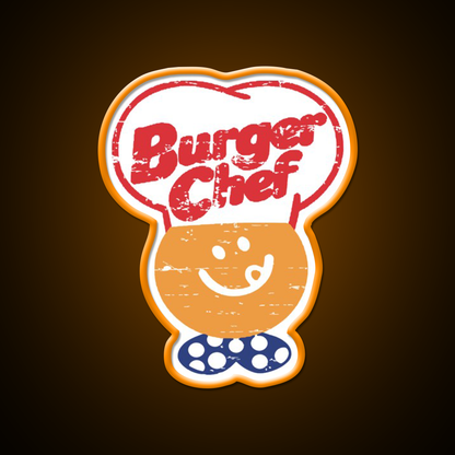 Burger Chef Fast Food Led Neon Sign For Burger Place Rgb Color