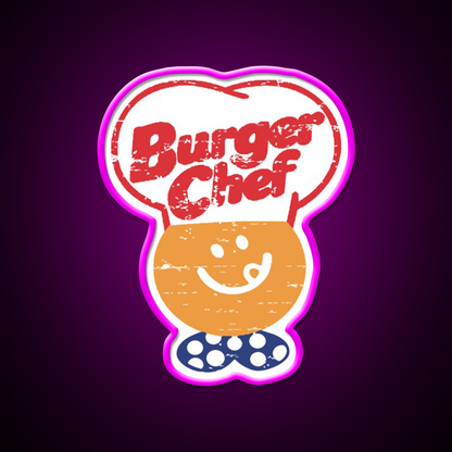 Burger Chef Fast Food Led Neon Sign For Burger Place Rgb Color