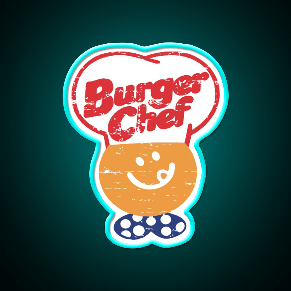 Burger Chef Fast Food Led Neon Sign For Burger Place Rgb Color - Shineneon
