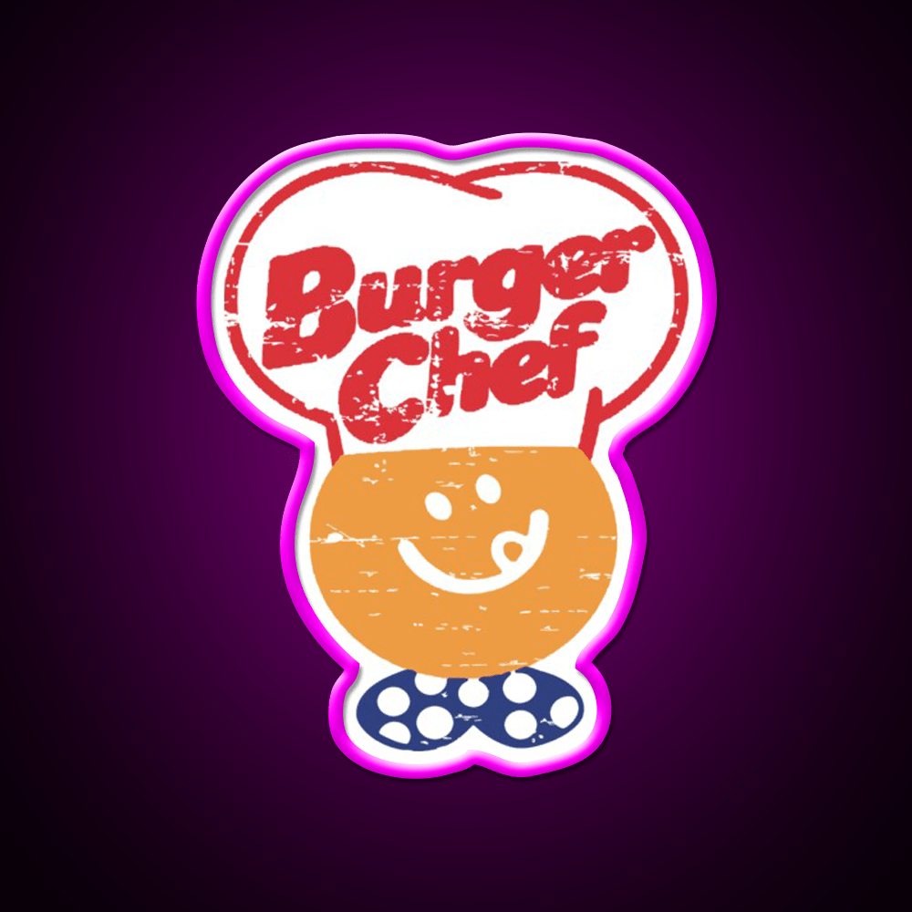 Burger Chef Fast Food Led Neon Sign For Burger Place Rgb Color - Shineneon
