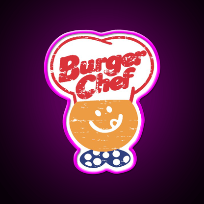 Burger Chef Fast Food Led Neon Sign For Burger Place Rgb Color - Shineneon