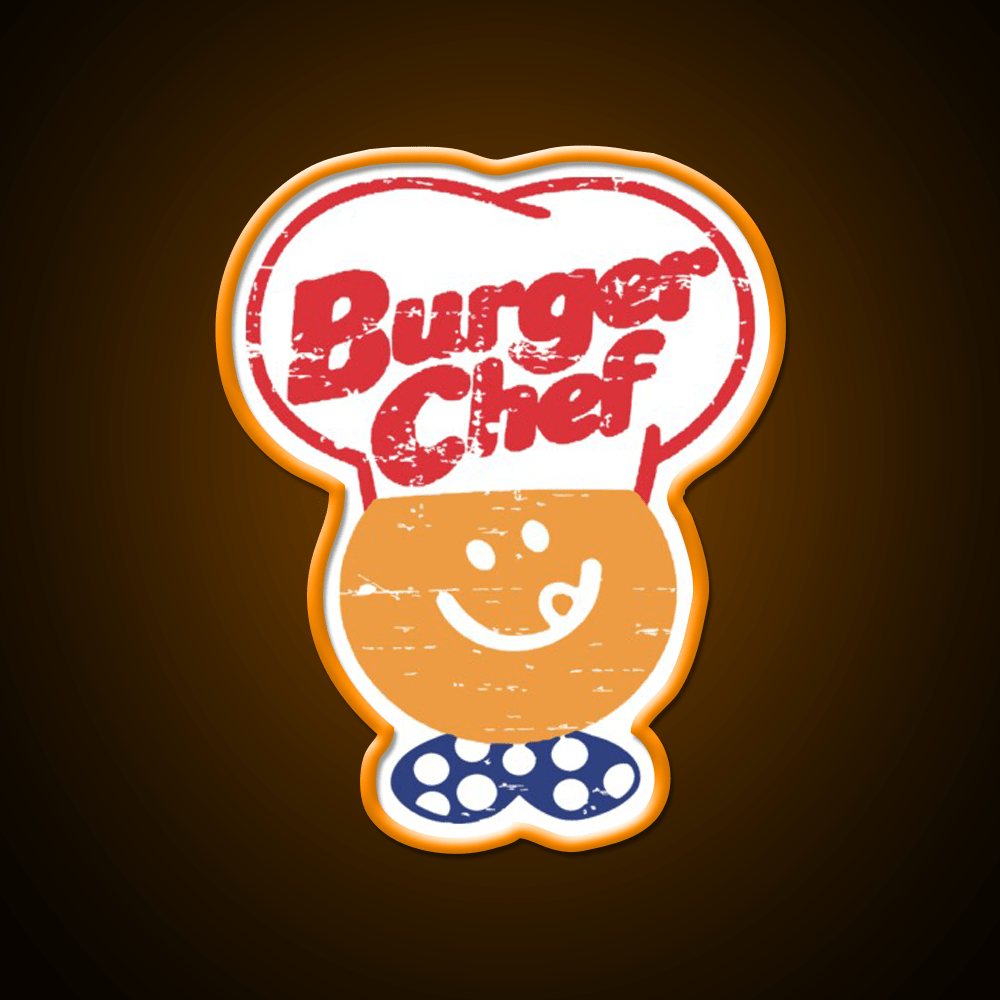 Burger Chef Fast Food Led Neon Sign For Burger Place Rgb Color - Shineneon
