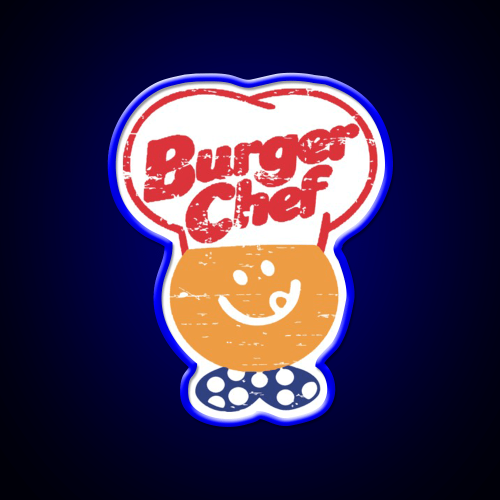 Burger Chef Fast Food Led Neon Sign For Burger Place Rgb Color - Shineneon