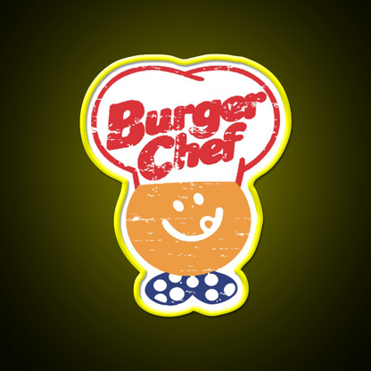 Burger Chef Fast Food Led Neon Sign For Burger Place Rgb Color - Shineneon