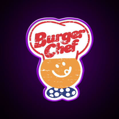 Burger Chef Fast Food Led Neon Sign For Burger Place Rgb Color - Shineneon