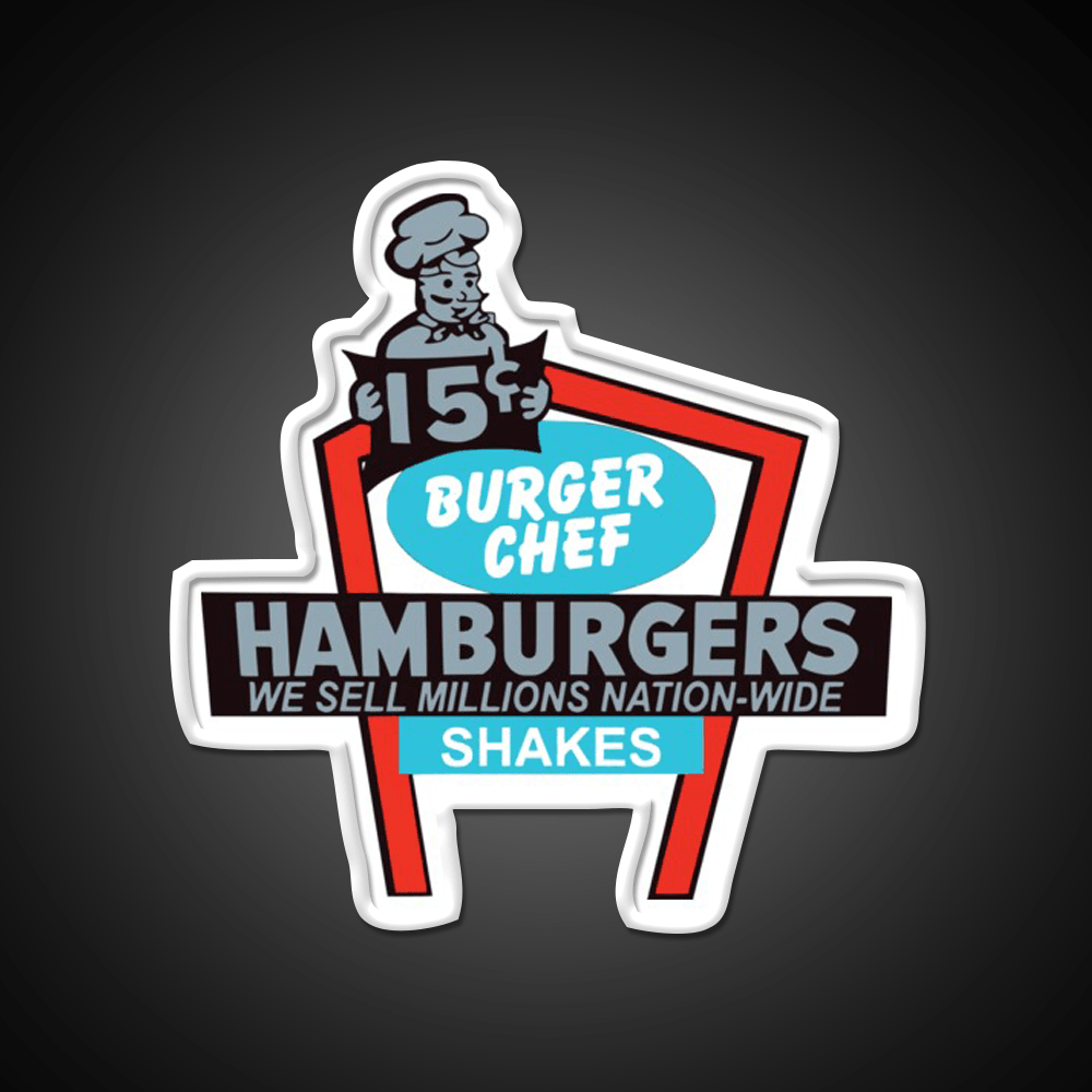 Burger Chef Fast Food Led Neon Sign For Burger Place Wall Decor Rgb Color - Shineneon
