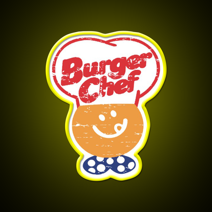 Burger Chef Fast Food Led Neon Sign For Burger Place Rgb Color