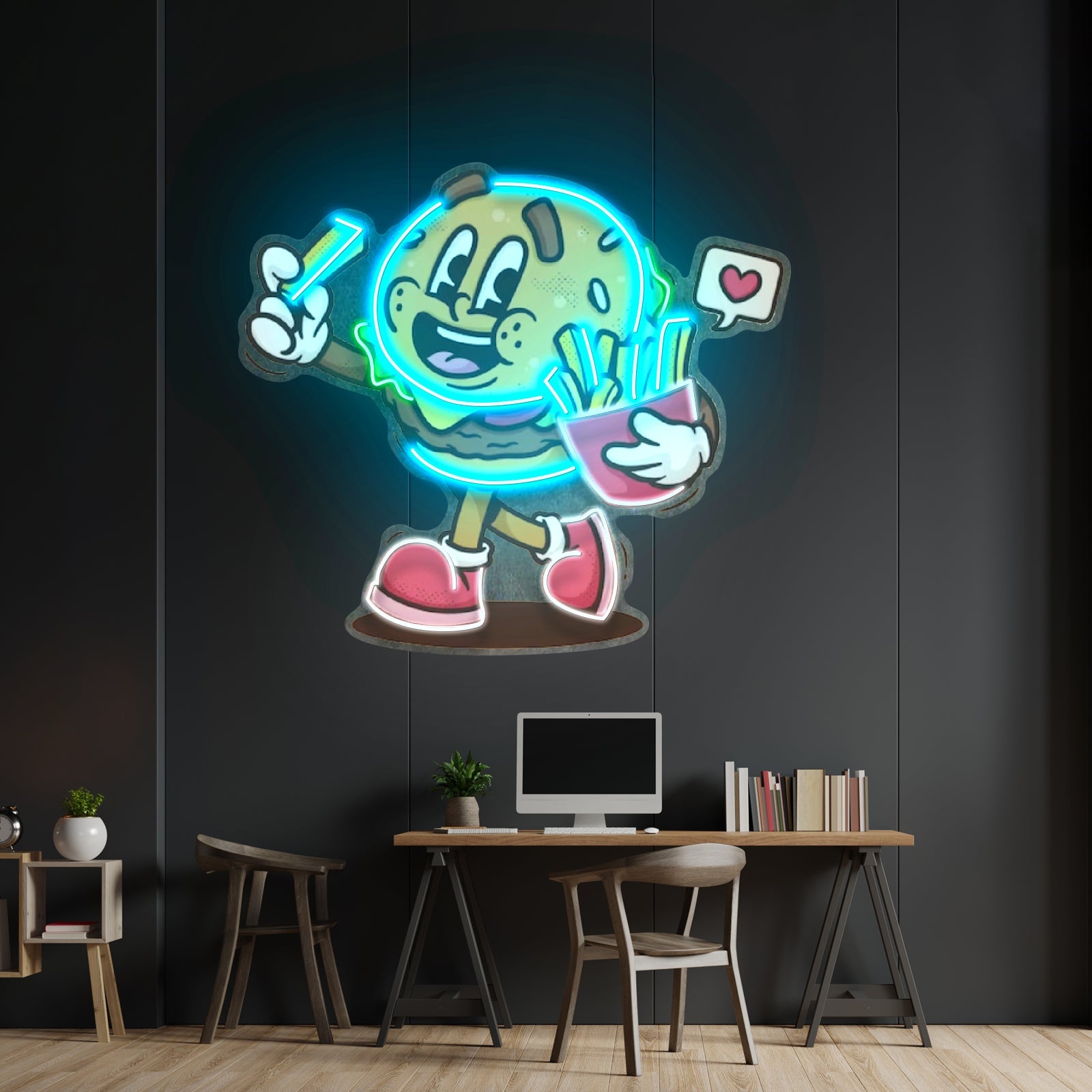 Burger Cute Trendy Retro Led Neon Sign Light Custom Led Signs - Shineneon