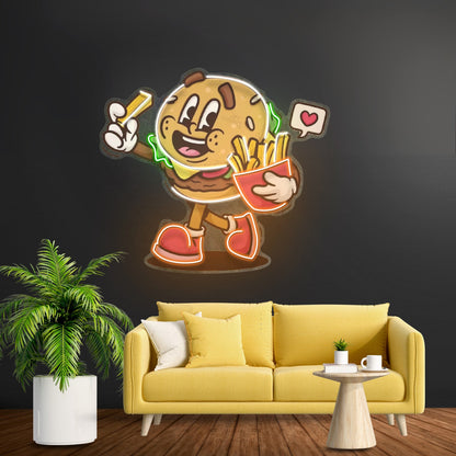 Burger Cute Trendy Retro Led Neon Sign Light Custom Led Signs - Shineneon