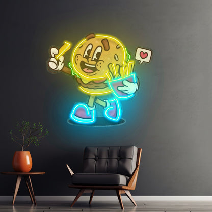 Burger Cute Trendy Retro Led Neon Sign Light Custom Led Signs - Shineneon