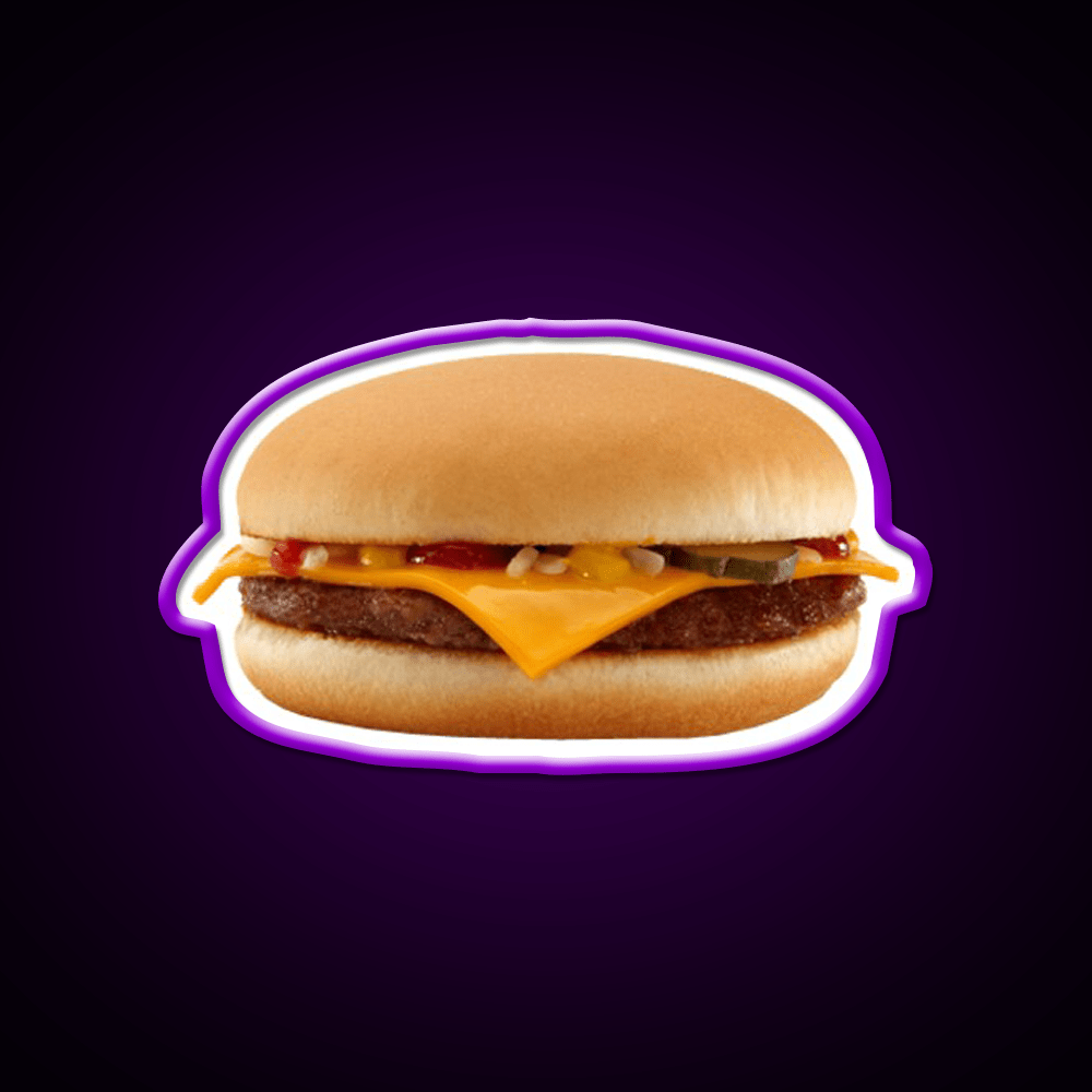Burger Fast Food Led Neon Sign For Burger Place Led Sign Rgb Color - Shineneon