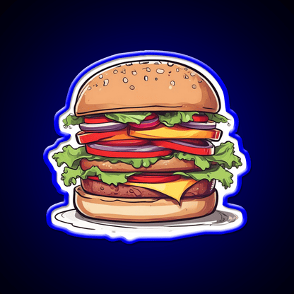Burger Fast Food Led Neon Sign For Burger Place Neon Sign Rgb Color - Shineneon