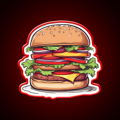 Burger Fast Food Led Neon Sign For Burger Place Neon Sign Rgb Color - Shineneon