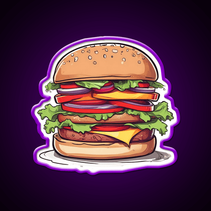 Burger Fast Food Led Neon Sign For Burger Place Neon Sign Rgb Color - Shineneon