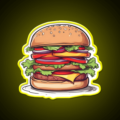 Burger Fast Food Led Neon Sign For Burger Place Neon Sign Rgb Color - Shineneon