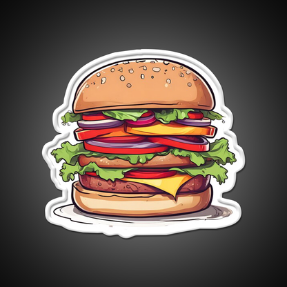 Burger Fast Food Led Neon Sign For Burger Place Neon Sign Rgb Color