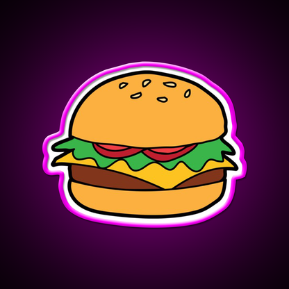 Burger Fast Food Led Neon Sign For Burger Place Rgb Color