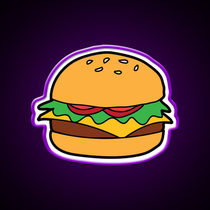 Burger Fast Food Led Neon Sign For Burger Place Rgb Color