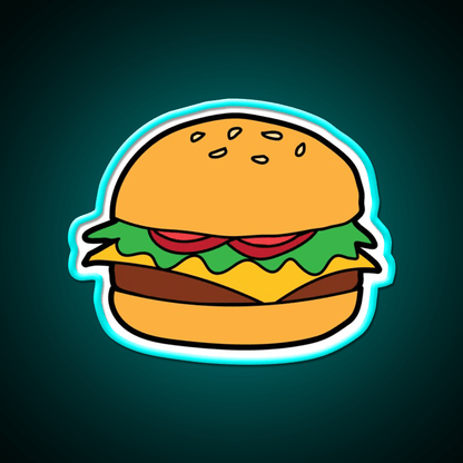 Burger Fast Food Led Neon Sign For Burger Place Rgb Color - Shineneon