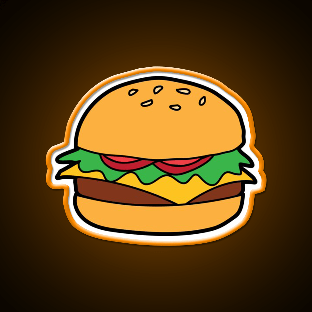 Burger Fast Food Led Neon Sign For Burger Place Rgb Color - Shineneon