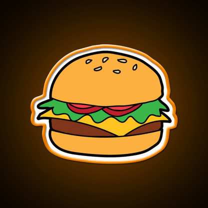 Burger Fast Food Led Neon Sign For Burger Place Rgb Color - Shineneon
